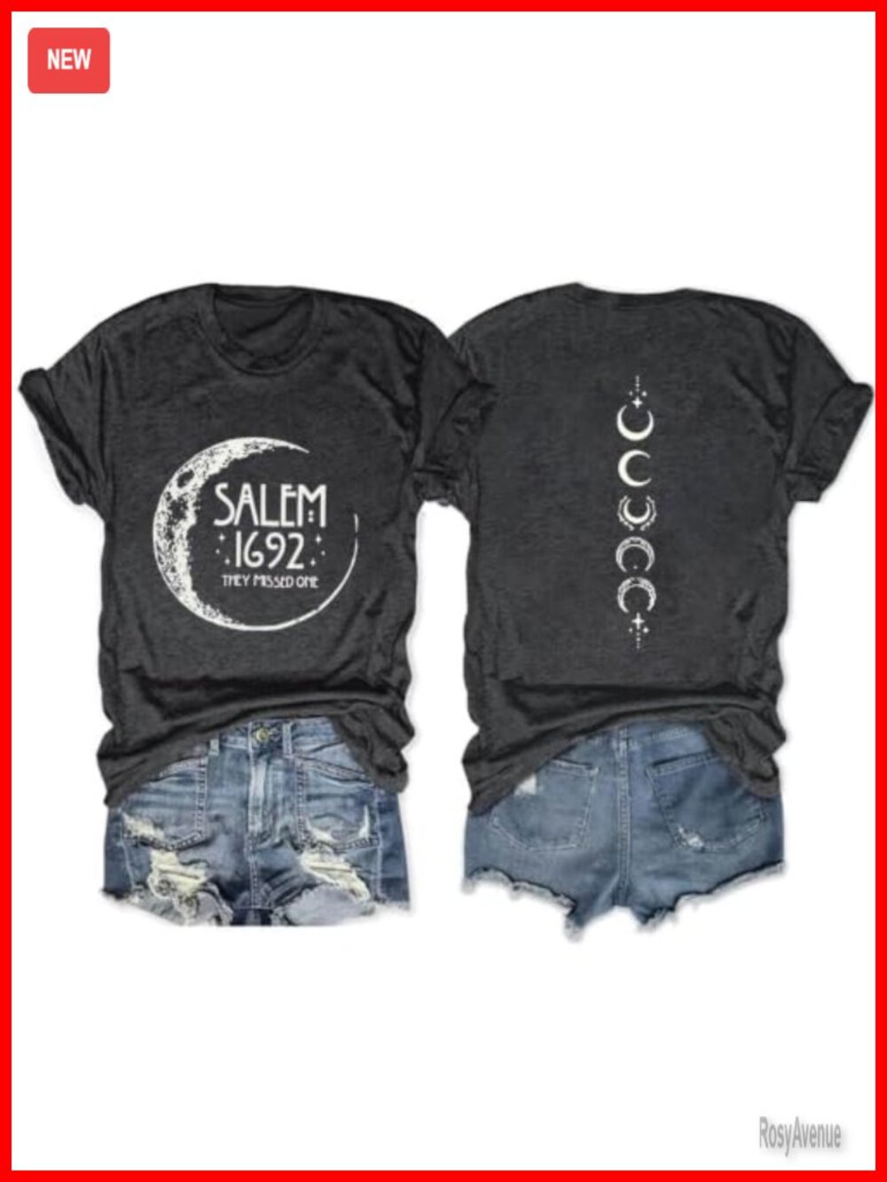 Halloween Womens Witch Salem 1692 Spooky Tee Shirt